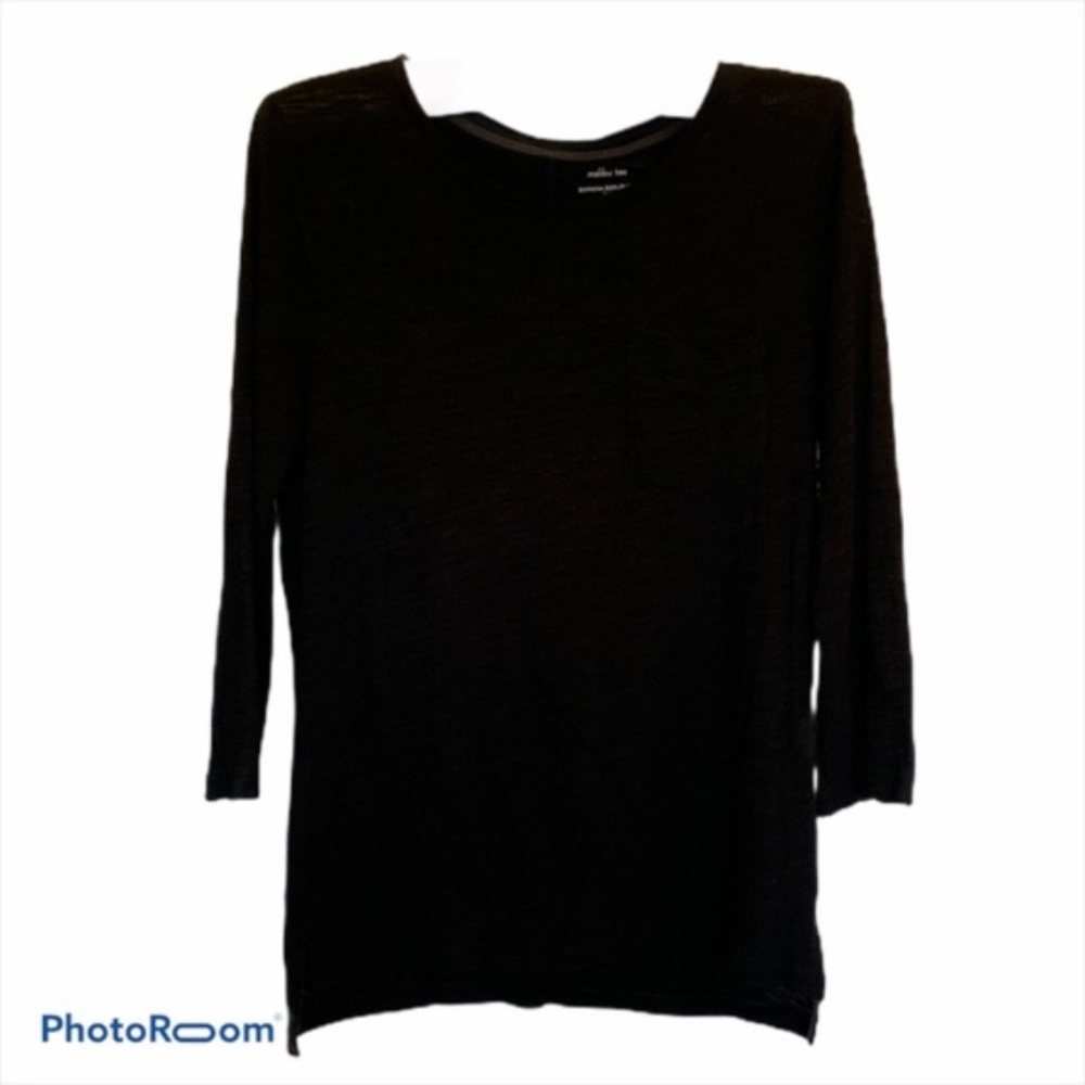 Banana Republic Malibu T-shirt Black Long Sleeve Size XS